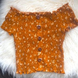 Yellow/orange crop top from rue 21